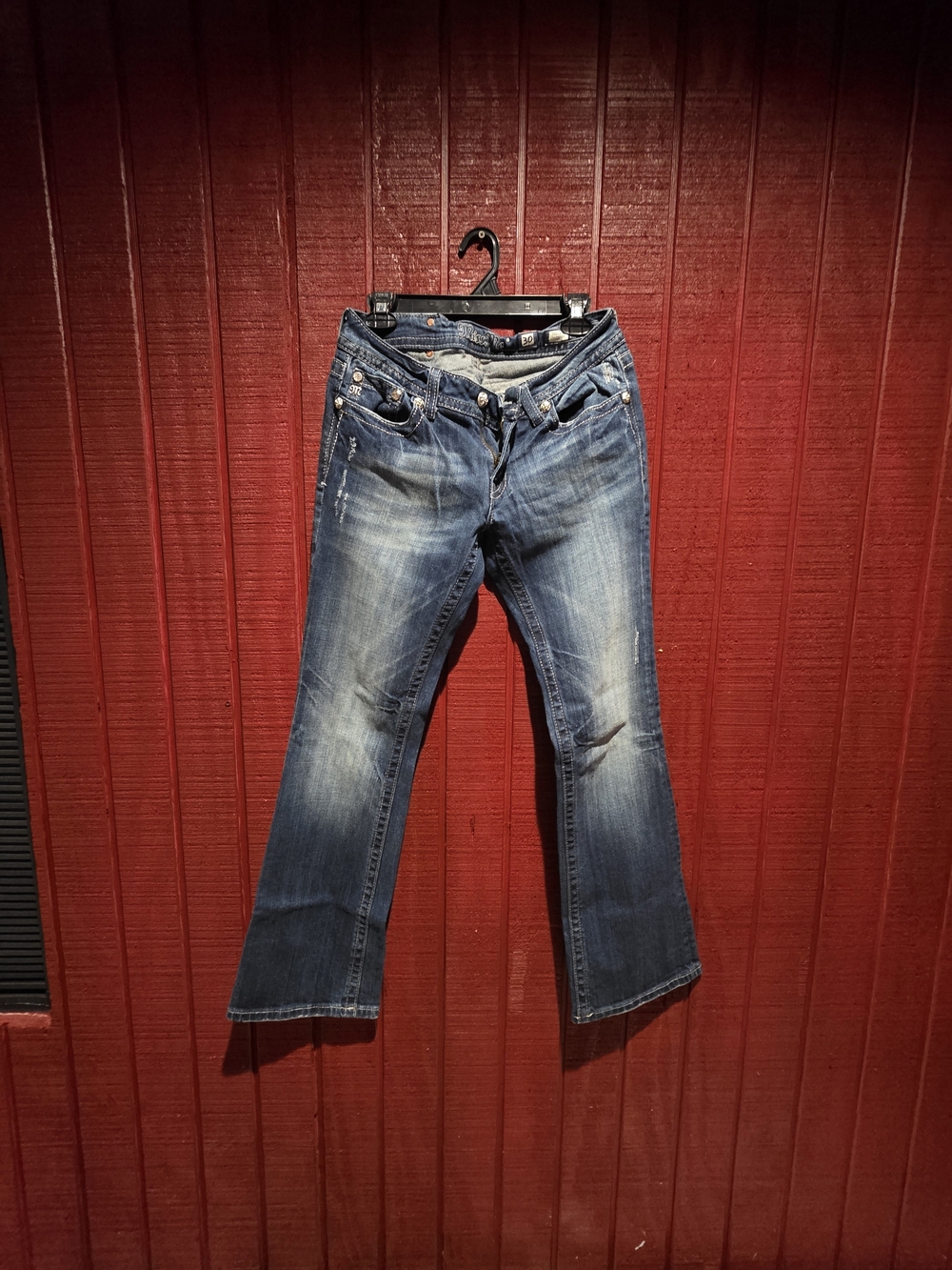 Miss Me Women's Boot Cut Jeans in Blue Wash